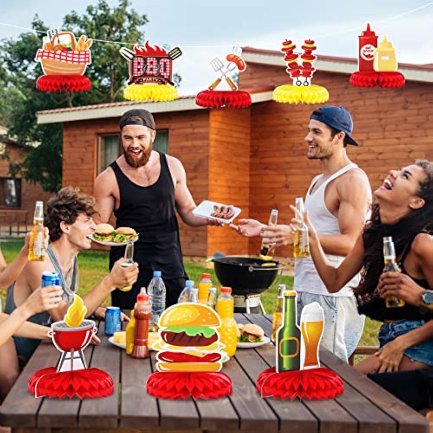 9 Pieces Bbq Baby Shower Decorations Bbq Baby Shower Centerpieces Baby