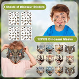 128P Dinosaur Party Favors Dino Goodie Bags Masks Stickers Toys Birthday Supplies