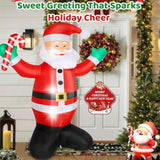 Christmas Inflatables Outdoor Decorations, 6 Ft Santa Claus Christmas Decor For Front Back Yard Garden Lawn, Blow Up Inf