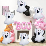Pink Halloween Foil Balloons – BOO Balloons for Spooky Party Decorations