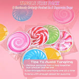 8Pcs Candyland Party Decorations, Candy Garland & Giant Lollipop Hanging Swirls