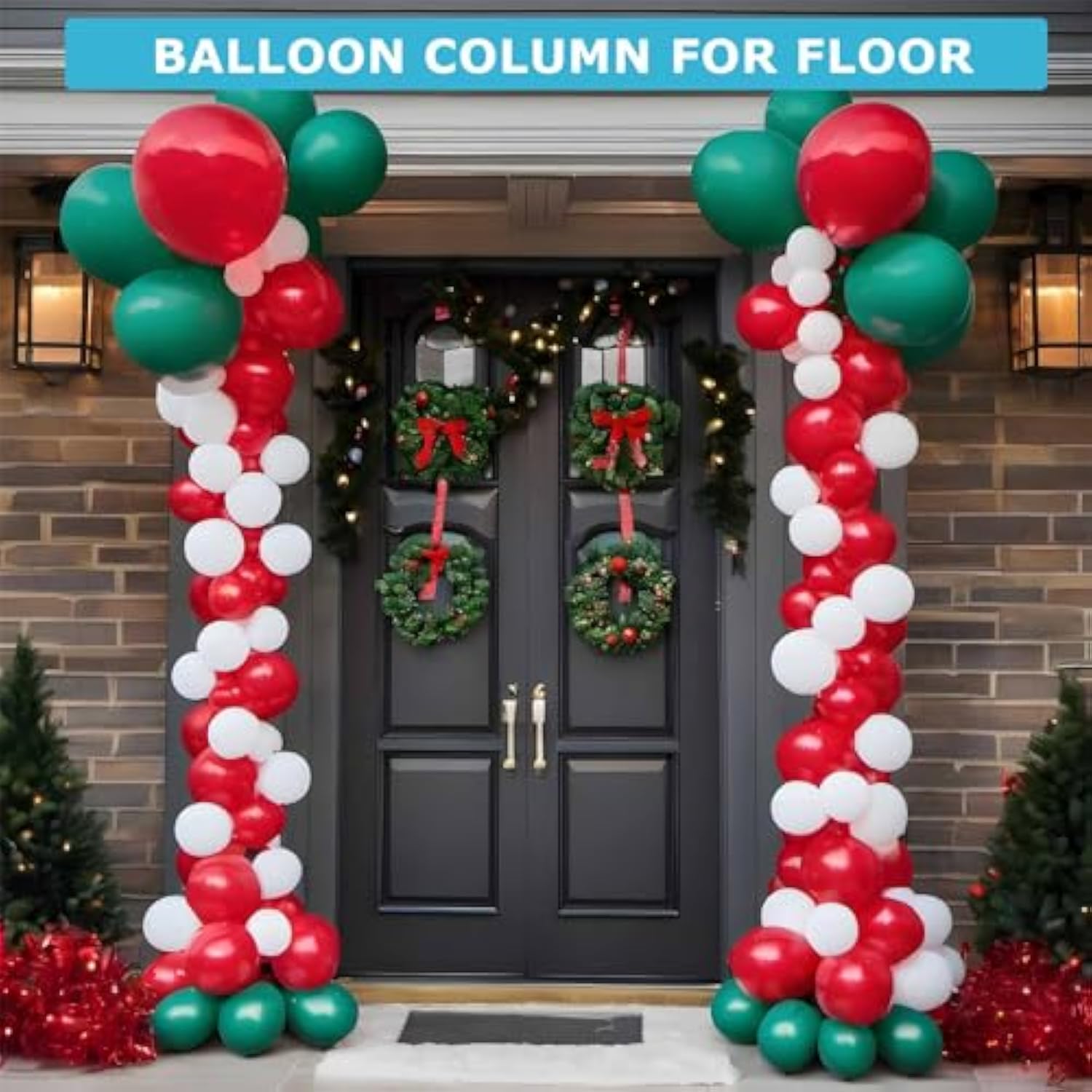 2 Set Balloon Column Stand Kit For Floor, 2025 Updated Balloon Tower Stand Kit With Heavy Base, Adjustable Metal Balloon Stand For Party Decoration