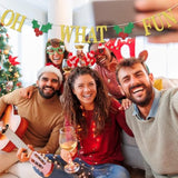 "Oh What Fun" Christmas Banner Merry & Bright Winter Holiday Party Decor