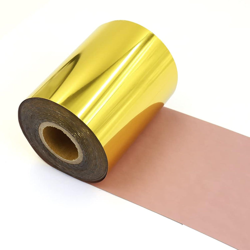 8Cm Gold Foil Paper Heat Transfer Film 3Inch*400Ft For Leather Hot Foil Stampi