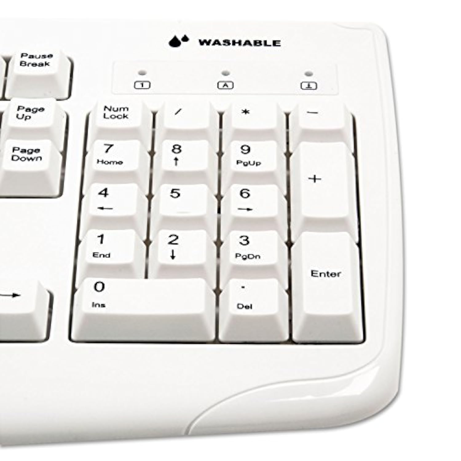Kensington Pro Fit USB Washable Keyboard, White (K64406US)