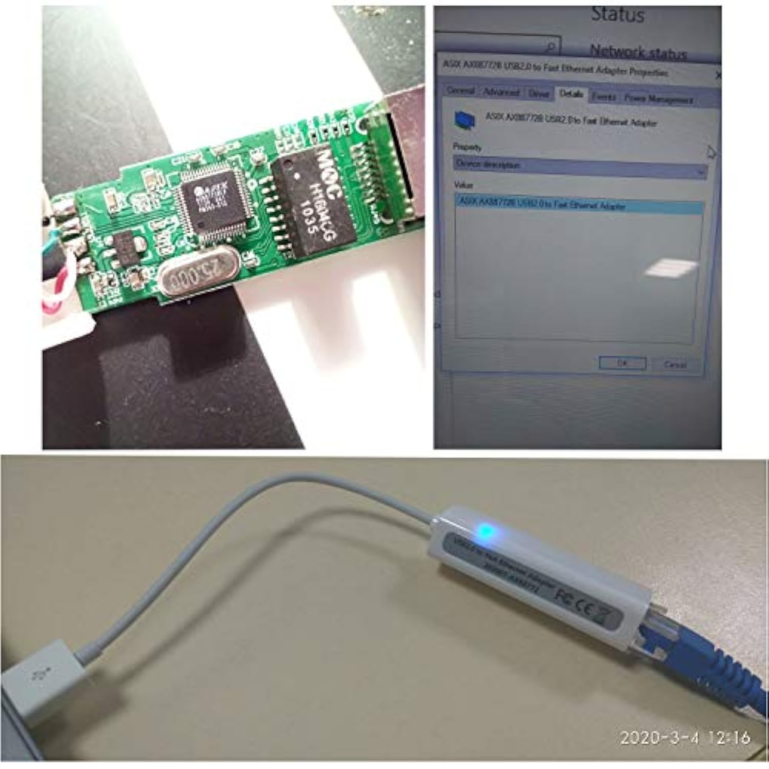 Usb To Rj45 Lan Ethernet Adapter 100Mbps