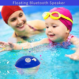 Bluetooth Pool Speaker with Colorful Light, Portable Floating Pool Speaker IP68 Waterproof,Built-in Mic, Floatable Crystal Clear Sound Wireless
