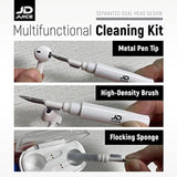 2 Pack - Airpods Cleaning Kit Earbud Cleaning Kit - Phone Cleaning Kit In-Ear Headphones Cleaning Pen Tool, Portable 3-In-1 Laptop Cleaning Kit Electronic Cleaner With A Sponge, Metal Pen Tip