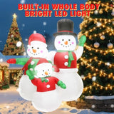 5 Ft Christmas Inflatables Snowman Family Outdoor Decoration With Built In Led Lights Blow Ups Christmas Snowman Decorat