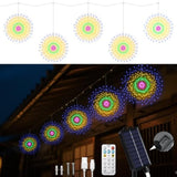 Solar Firework Lights Outdoor, 5Pcs 1000Led 8 Modes Fireworks Lights With Usb Rechargerable, Solar Hanging Fairy Lights