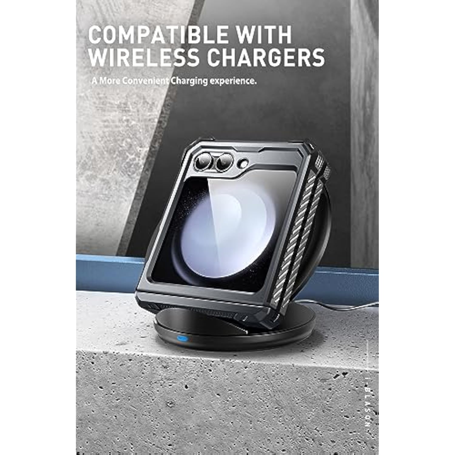 i-Blason for Samsung Galaxy Z Flip 5 Case with Stand, [Built-in Screen Protector] [Hinge Protection], Full-Body Protection Magnetic Phone Case for Galaxy Z Flip 5, Black