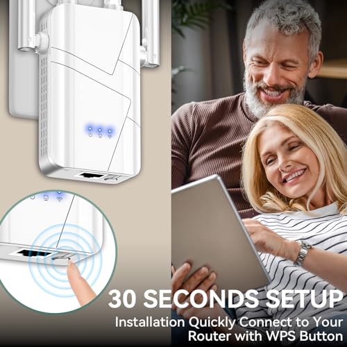 2026 Wifi Extender Signal Booster - Up To 10000 Sq.Ft Coverage, Wireless Booster - Long Range Internet Repeater, Wifi Booster And Signal Amplifier W/Ethernet Port, 1-Tap Setup