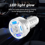 Car Charger Adapter,4 Ports Usb Fast Car Charger Qc3.0/Pd20W/Type-C/2.1A, Smart Shunt Car Phone Charger Compatible Iphone 14 13 12 Pro Max/All Smart Phones (White)