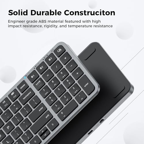 Bluetooth Keyboard With Numeric Keypad - Multi-Device Support, Stable Connection, Compact Design, Enhanced Typing Experience, Perfect For Macbook, Ipad, And Windows Laptops