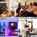 Phone Light, Selfie Light For Iphone, High Power Rechargeable Rgb Light For Video Recording, Upgraded Adjustable Multi Mode Retractable Clip Portable Light, Tiktok, Makeup, Content Creator Light