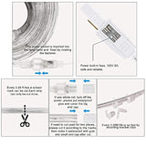 Led Rope Lights Outdoor Warm White, Waterproof 50Ft Cuttable 3000K Lighting Indoor 110V Connectable Flexible Electric Lights For Christmas Trees Bedroom Outside Patio Decor, Not Flat Strip