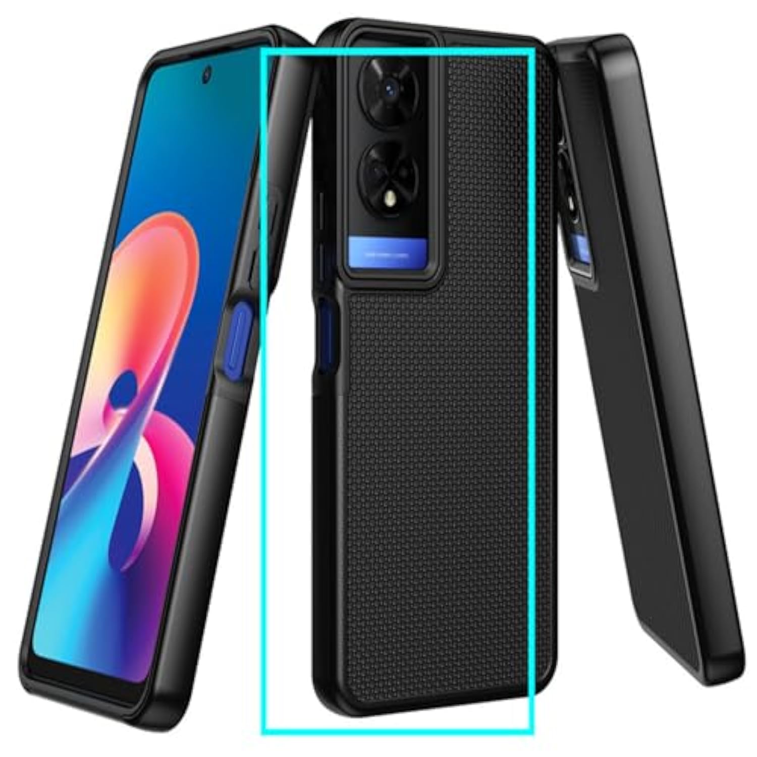 For Tcl 50 Xe 5G Case With Screen Protector,Tcl 50 Xe Nxtpaper 5G Phone Case Dual Layer Design Heavy Duty Protection,Slim Fit Lightweight Rugged Shockproof Military Grade Cover For Tcl 50Xe Black