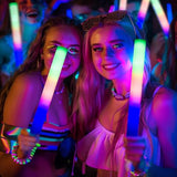 55 Pcs Led Foam Glow Sticks Bulk,Foam Light Up Sticks 3 Modes Of Color Flashing,Glow In The Dark Party Supplies For Birthday,Wedding,Raves,Carnival,New Year,Concert,Halloween Christmas