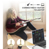 1/8 To 1/4 Stereo Cable, 3.5Mm To 1/4 Adapter Aux Cord Stereo Audio Cable For Guitar, Keyboard Piano, Laptop, Home Theater Devices, Speaker And Amplifiers,Nylon Braid-3Ft