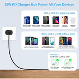 25W Samsung Super Fast Charger Usb C Wall Plug Type C Charger Adapter Fast Charging Block For Samsung Galaxy A16 A15 5G/Watch 7 Ultra 6/A35/A54/S24/Z Flip6 Fold6/A14/S23/S22,Iphone 16/15,Pixel 9/8A/7