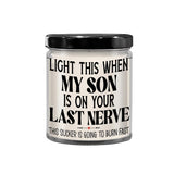 Daughter In Law Candle Light This When My Son Is On Your Last Nerve Funny Birthday Christmas 9 Oz. Vanilla Scented Soy Wax For Women