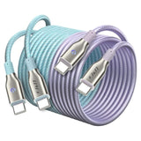 2-Pack 6Ft 60W Usb C To C Charger Cable, Usb 2.0 Fast Charging, Compatible With Iphone 16/15 Series, Samsung Galaxy S23, Ipad Pro 2021