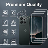 3 Pack Moto G 2025 Screen Protector [6.7 Inch] + 3 Pack Camera Lens Protector, Anti Scratch Bubble Free, Easy Installation
