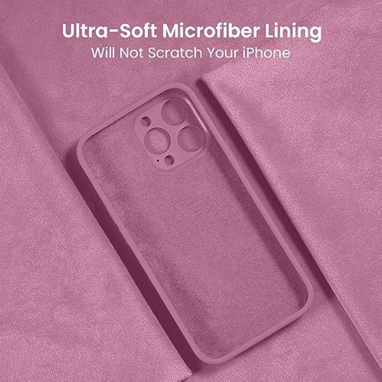 iPhone 16 Pro Silicone Case, Camera Protection, 2 Screen Protectors, 6.3"