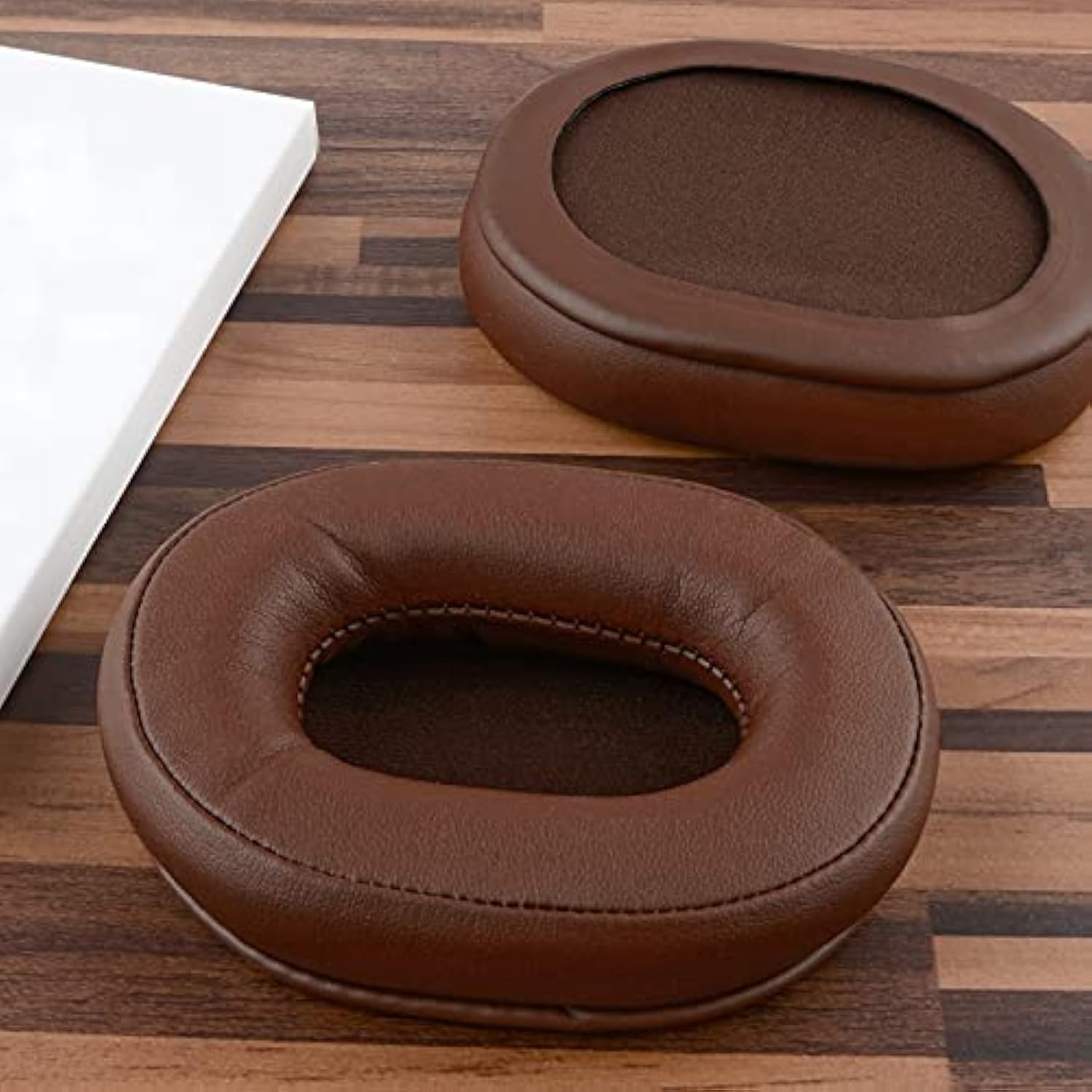 Geekria QuickFit Replacement Ear Pads for Sony MDR-7506, MDR-V6, MDR-CD900ST Headphones Ear Cushions, Repair Parts (Brown)