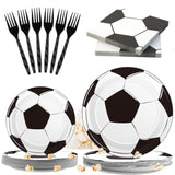 96 Pcs Soccer Party Supplies Bundle Paper Plates Napkins Sports Sports Party Birthday Decorations Favors For Kids (Soccer)