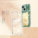 Clear Card Slot Case for iPhone 16e/iPhone 17e with Card Holder and Shockproof Protection