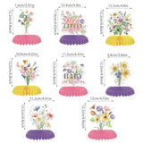 8Pcs Wildflowers Honeycomb Centerpieces 3D Table Little Wildflowers Centerpieces Spring Flower Theme Women Girl Birthday Party For Mother'S Day Valentine'S Day Table Decor Supplies