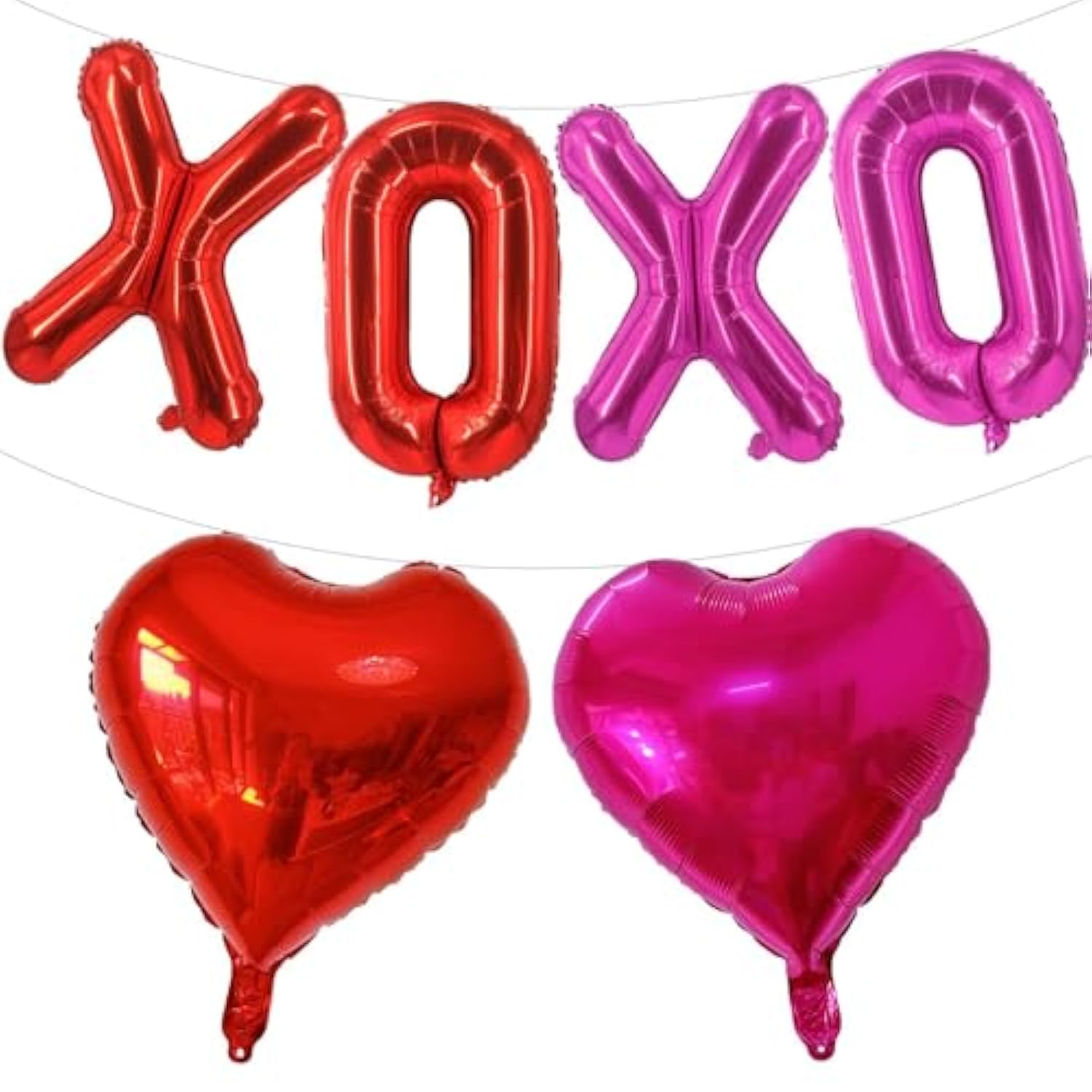 Xoxo Balloons Red Pink Xoxo Heart Balloons Valentines Day Decorations For For Valentines Day Bridal Shower Wedding Romantic Special Night Party Supplies Decorations