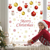 Christmas Wall Decals - 6 Sheets Removable Decorations, Stickers For Wall, Window, Refrigerator Door - Balls And Ornaments