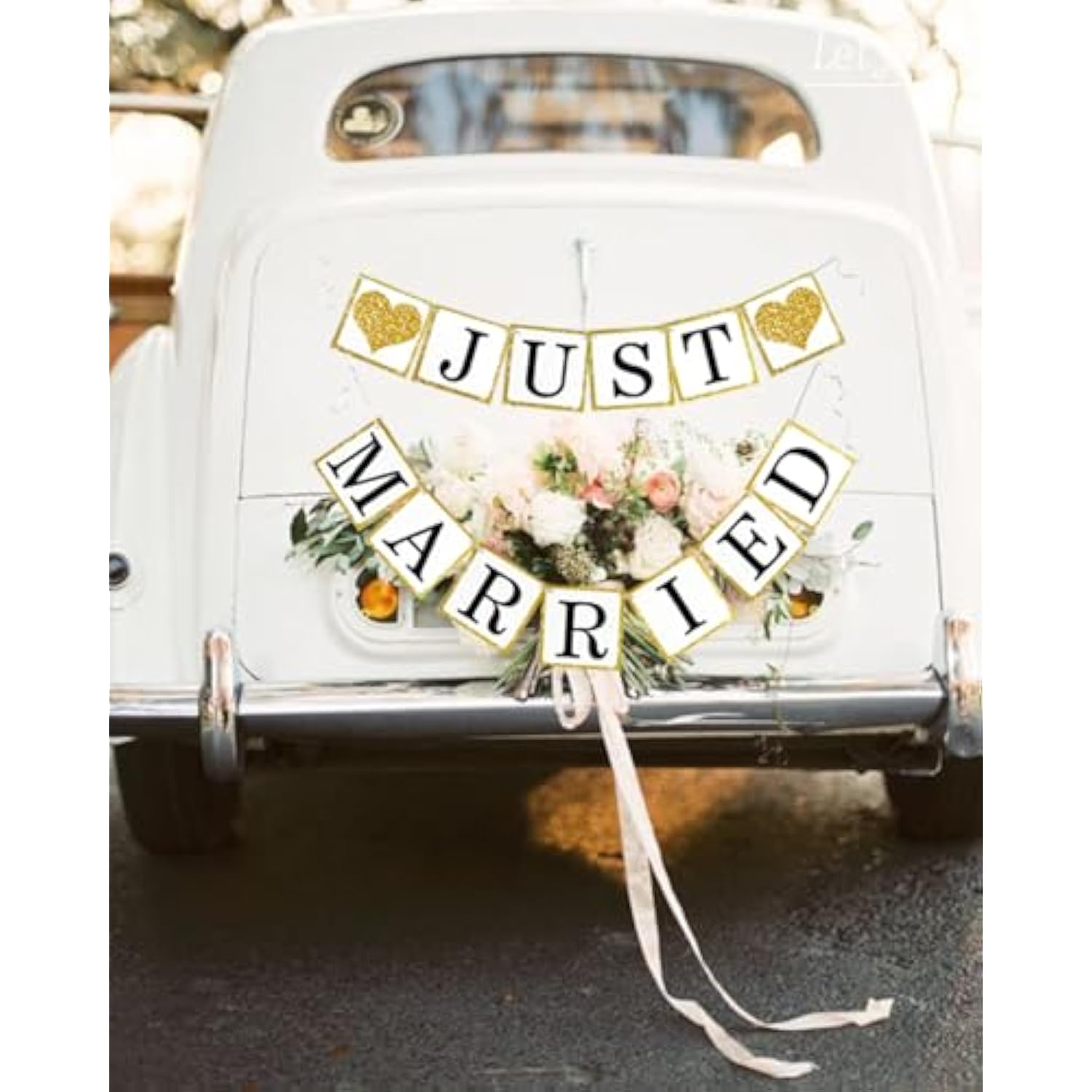 Just Married Paper Wedding Garland Proposal Engagement Party Decorations 6Ft