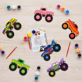 Monster Truck Party Favors - 24 Pcs Truck Car Birthday Party Supplies - Car Cards & Paint Crafts - Monster Trucks Birthday Decorations Goodie Bags Gifts Prizes For Kids Boys Toddler