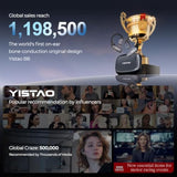 True Bone Conduction Headphones, Open Ear Earbuds With Ear Hooks, Up To 60 Hours Playtime With Charging Case, Bluetooth 5.3, Ip68 Waterproof, For Running, Yoga, Gym, Sports