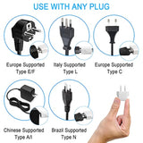 4 Pack European To Us Plug Adapter, 220V To 110V Adapter Plug Converter, Travel Adapter European To American, Canada, Mexico, Type A, White