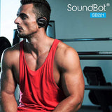 Soundbot SB221 HD Wireless Bluetooth 4.0 Sports-Active Headphones for 20Hrs Music Streaming & 25Hrs HandsFree Calling with Sweat Resistant Ergonomic Secure-Fit Design & Voice Command Support, Black