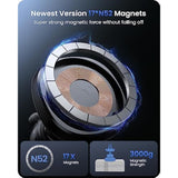 For Magsafe Car Charger, Magnetic Wireless Car Charger Compatible With Iphone 16 15 14 13 12 Series, 15W Fast Charging Car Phone Mount For Windshield Dashboard Air Vent [With Qc 3.0 Adaptor]