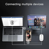 Wireless Bluetooth Mouse, Dual-Mode, 500Mah Battery, 5 Dpi Adjustment, 10M Working Distance, White