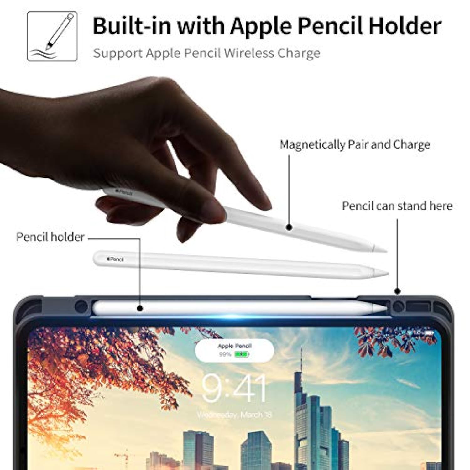 Holimet Ipad Pro 12.9 Case 6Th/5Th/4Th/3Rd Generation Case New 2022 2021 2020