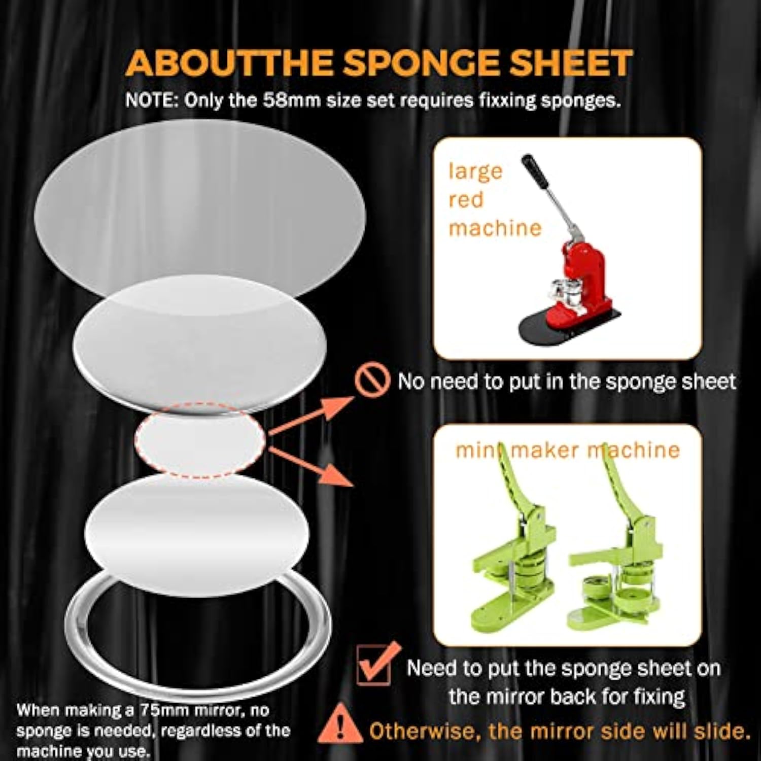 100 Sets Of Pocket Mirrors 58Mm / 2.28 In (Approx. 2-1/4 Inch) Round B