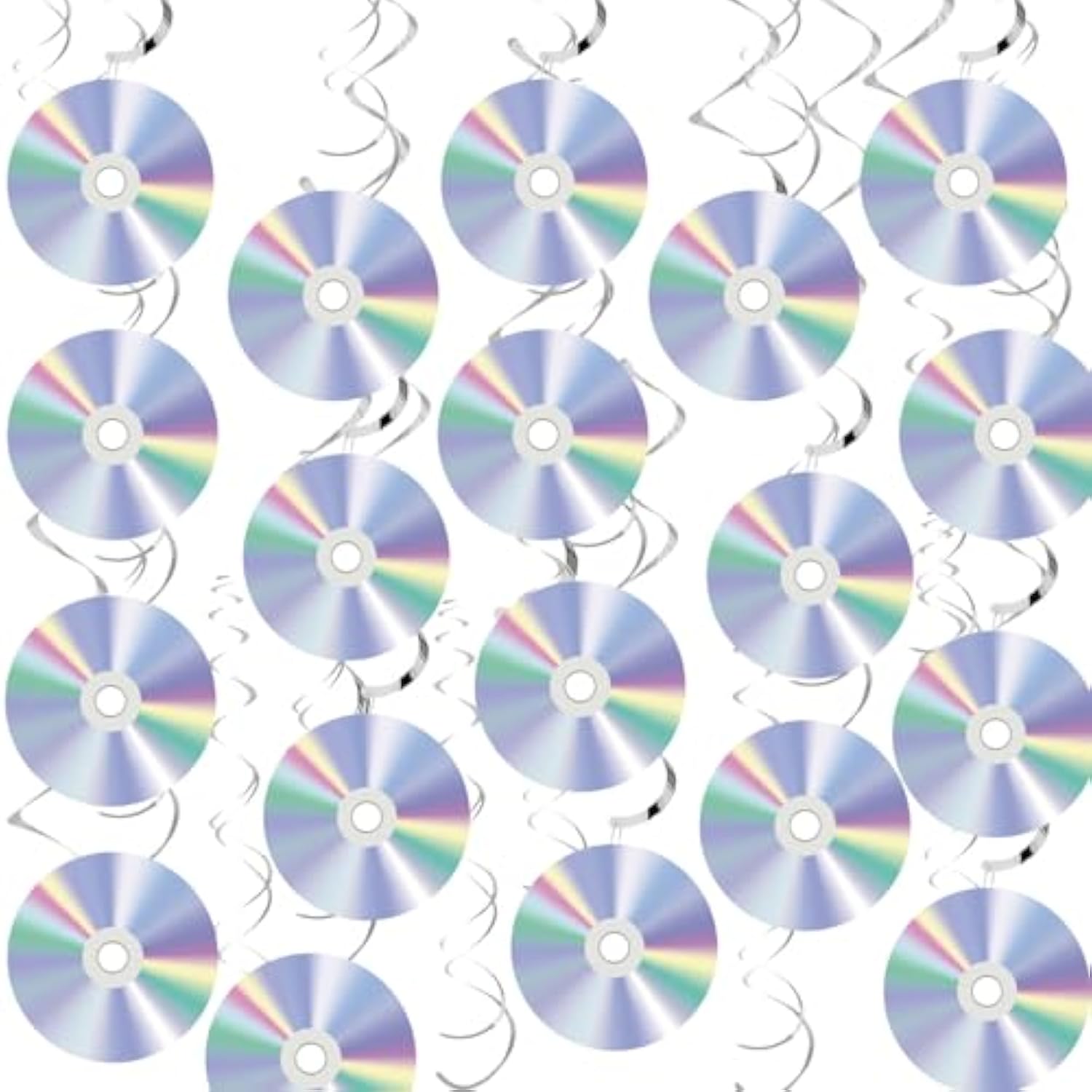 Cd Decorations, 32Pcs 90S Retro Disco Party Paper Decorations, Iridescent Cd Wall Decorations For 1990S 2000S Birthday Party Y2K Music Themed Party Music Classroom Favor Supplies