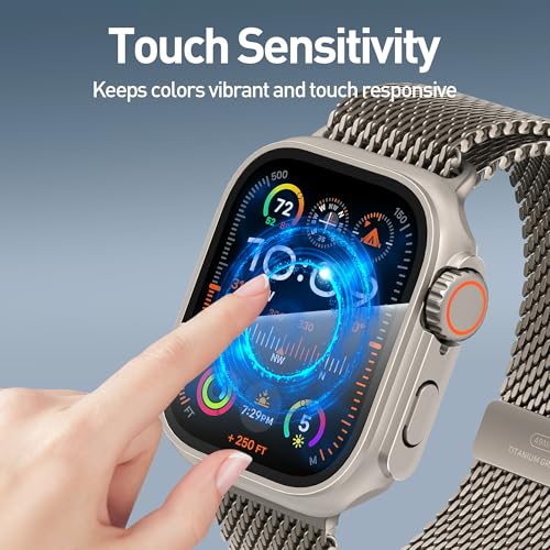 for Apple Watch 46mm Tempered Glass Screen Protector Case, [Looks Like Ultra] All-Round Durable Hard PC Protective Cover for iWatch Series 11/10