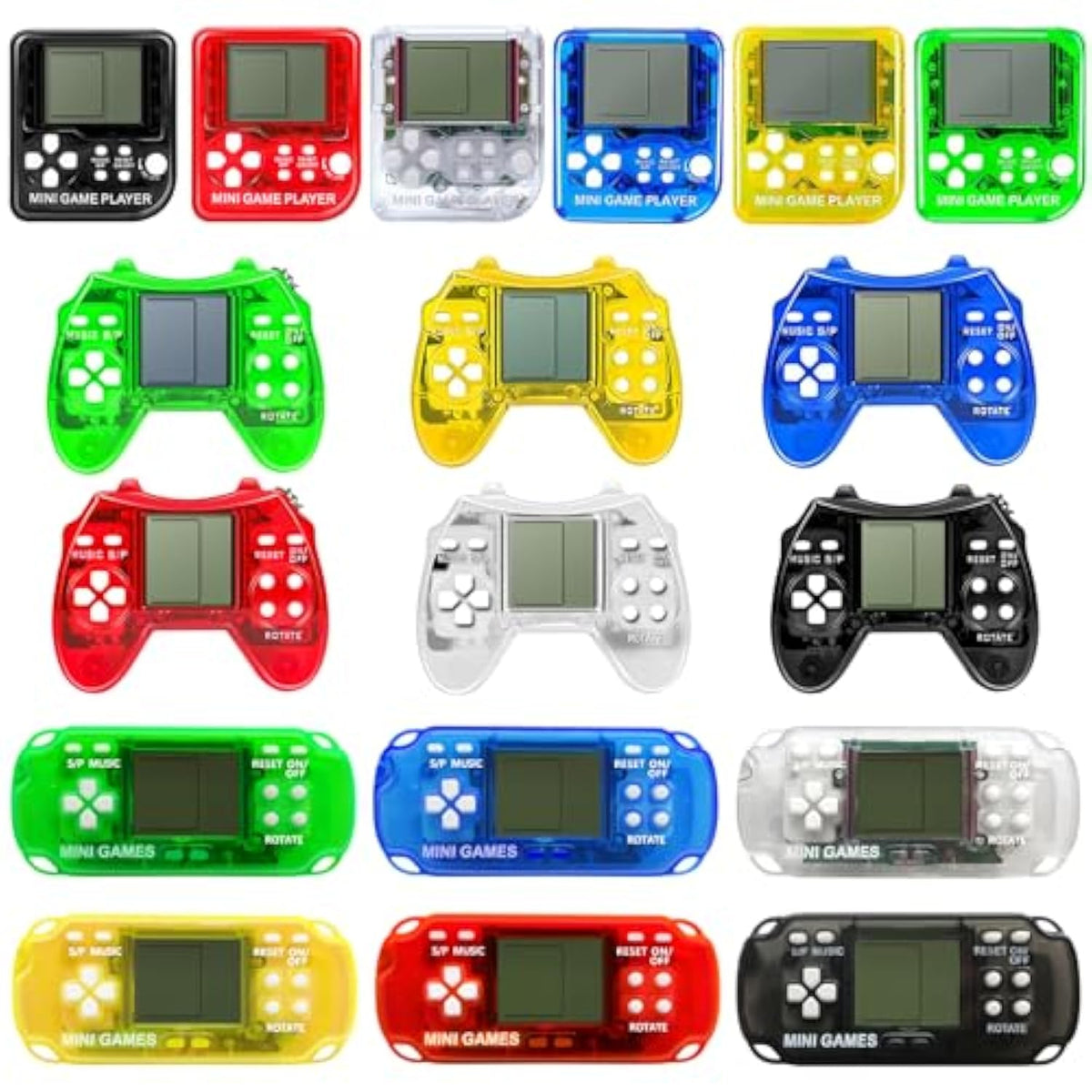 18Pcs Video Game Party Favors For Kids, Arcade Video Game Birthday Supplies Mini Game Console Keychain Classroom Prizes For Boys And Girls