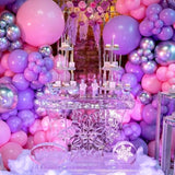 50Pcs Pink & Purple Confetti Balloons, 12-Inch Metallic Latex for Birthday & Party Decor