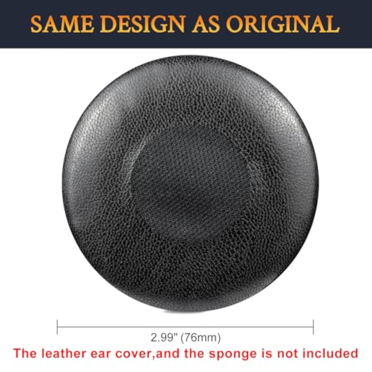 Replacement Earpads Cover For Sony Mdr-Nc7 (Mdrnc7) Noise Canceling On-Ear Headphones, Cushions Ear Pads Cover With Soft Protein Leather - Black