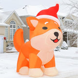 4Ft Christmas Inflatables Outdoor Decorations Blow Up Dog Built-In Leds For Christmas Indoor Outdoor Yard Lawn Garden De