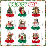 9pcs Christmas Honeycomb Table Centerpieces Party Decorations